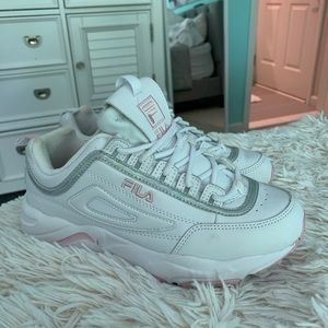 Fila holographic pink disruptor shoes
